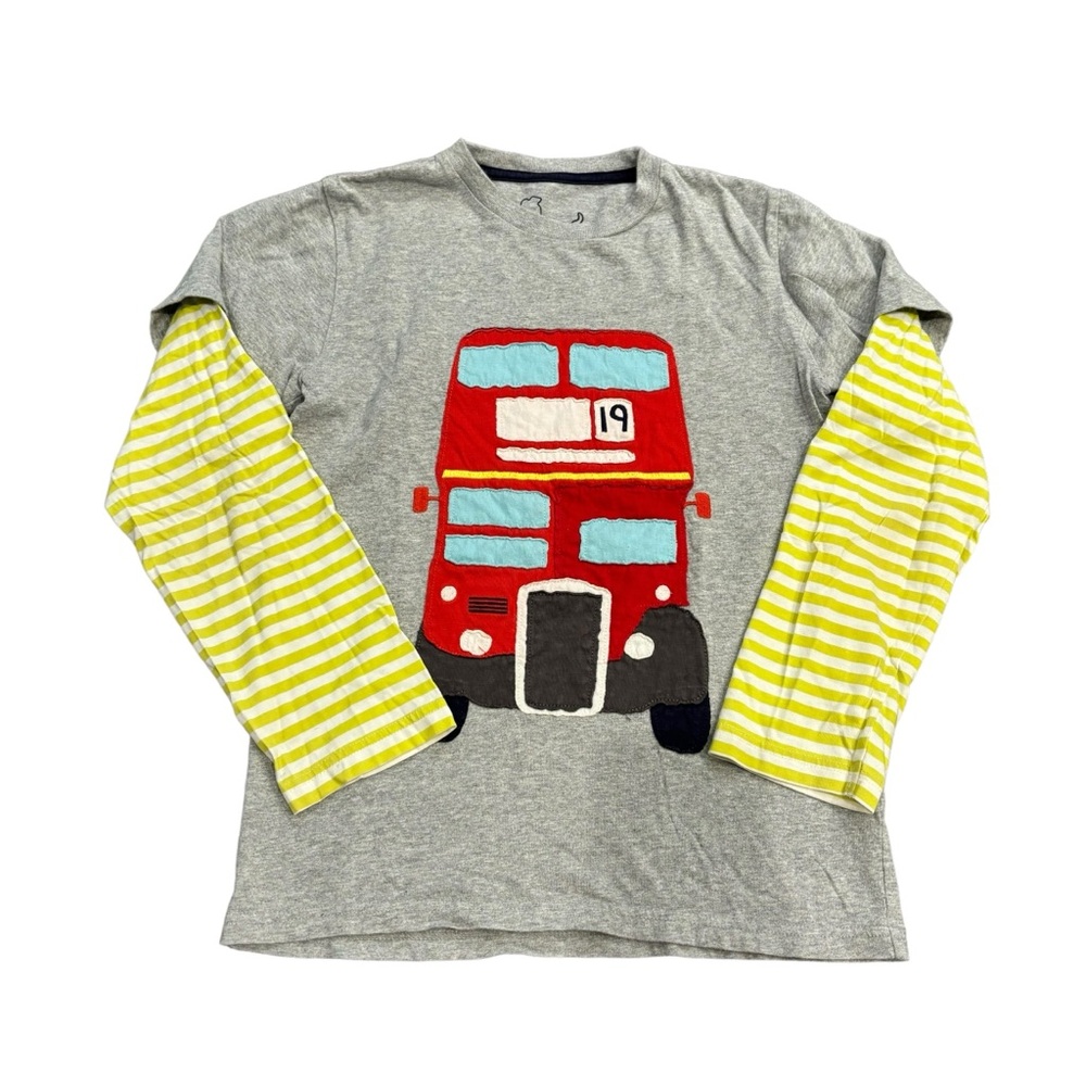 Mini Boden Double Decker Bus Appliqué Tee